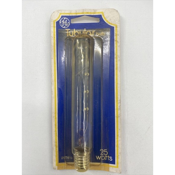 GE Tubular Clear 25 Watt T6-1/2 Light Bulb QTY-1 Bayonet 25T6 1/2 - Picture 4 of 9